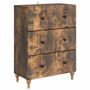 Skuffeskab Røget eg 66 x 34,5 x 90 cm Konstrueret træ