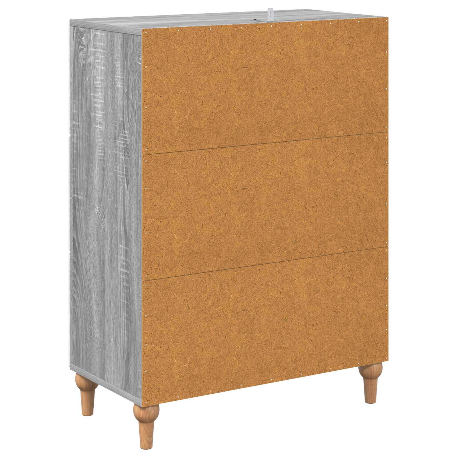 Skuffeskab Grå sonoma-eg 66 x 34,5 x 90 cm Konstrueret træ