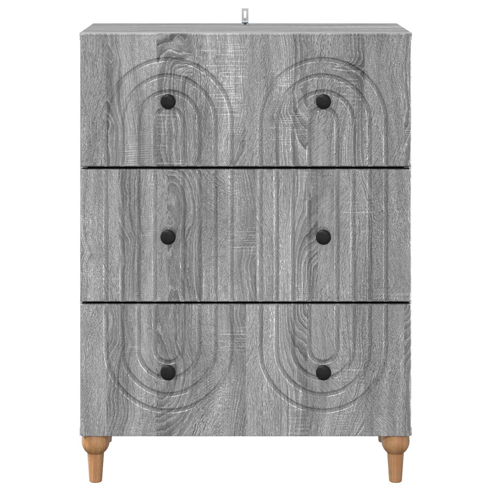 Skuffeskab Grå sonoma-eg 66 x 34,5 x 90 cm Konstrueret træ