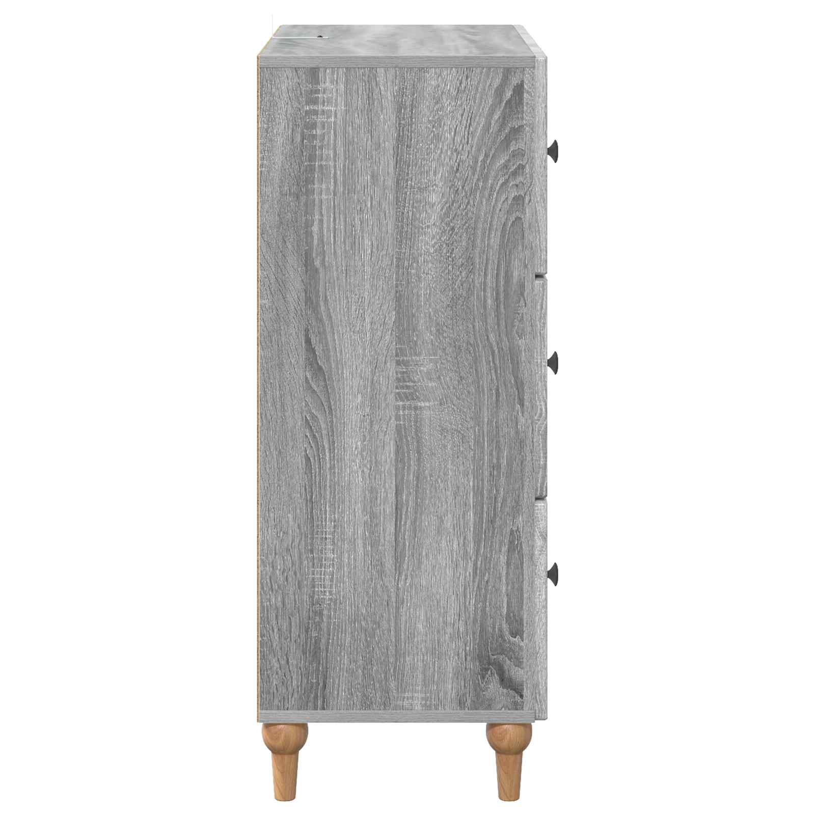 Skuffeskab Grå sonoma-eg 66 x 34,5 x 90 cm Konstrueret træ
