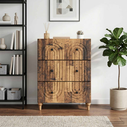 Skuffeskab Gammelt træ 66 x 34,5 x 90 cm Konstrueret træ