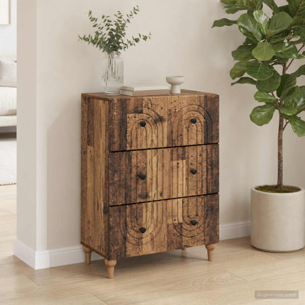 Skuffeskab Gammelt træ 66 x 34,5 x 90 cm Konstrueret træ