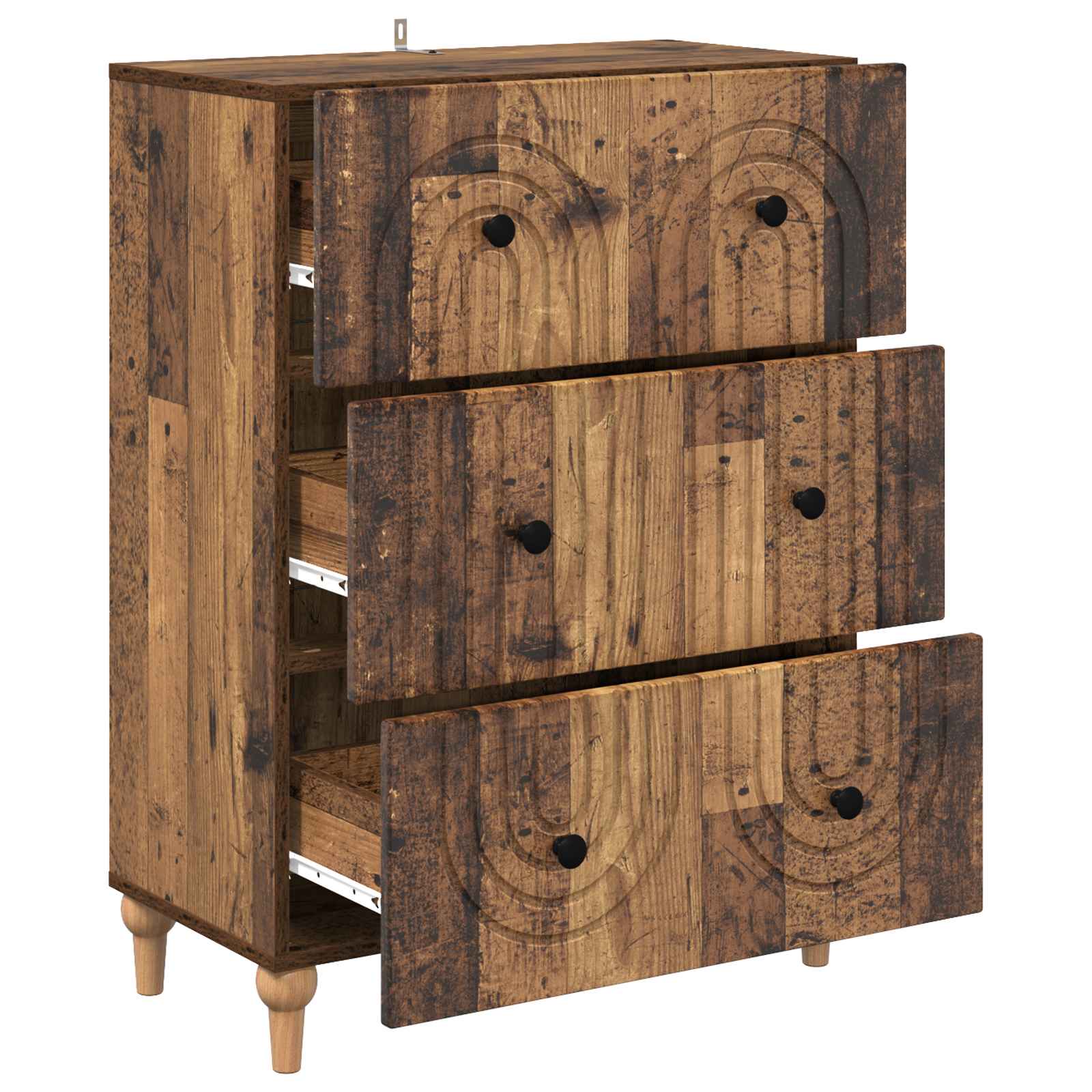 Skuffeskab Gammelt træ 66 x 34,5 x 90 cm Konstrueret træ