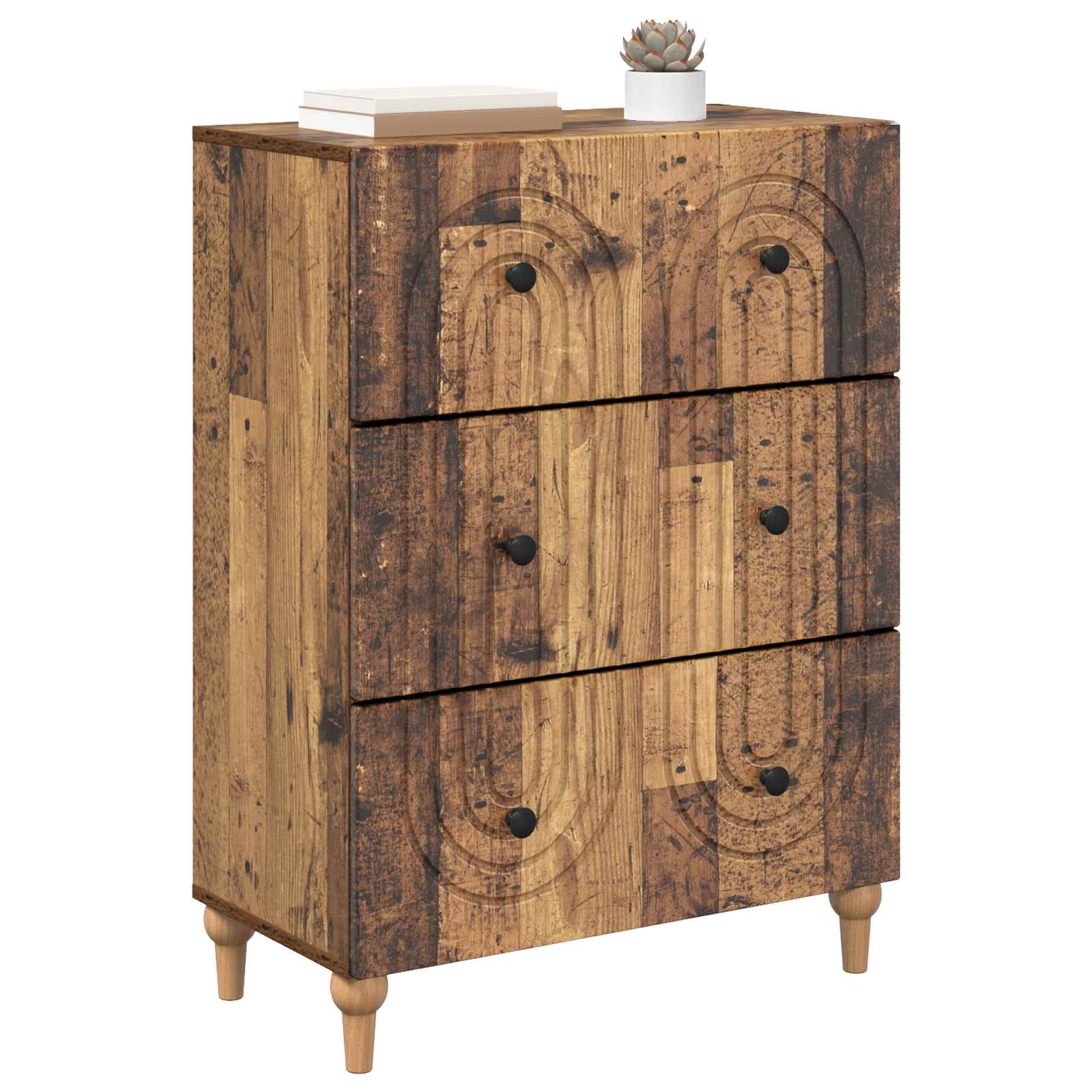 Skuffeskab Gammelt træ 66 x 34,5 x 90 cm Konstrueret træ