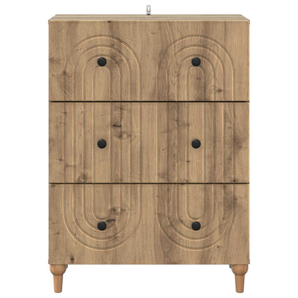 Skuffeskab 66 x 34,5 x 90 cm Konstrueret træ Artisan-eg