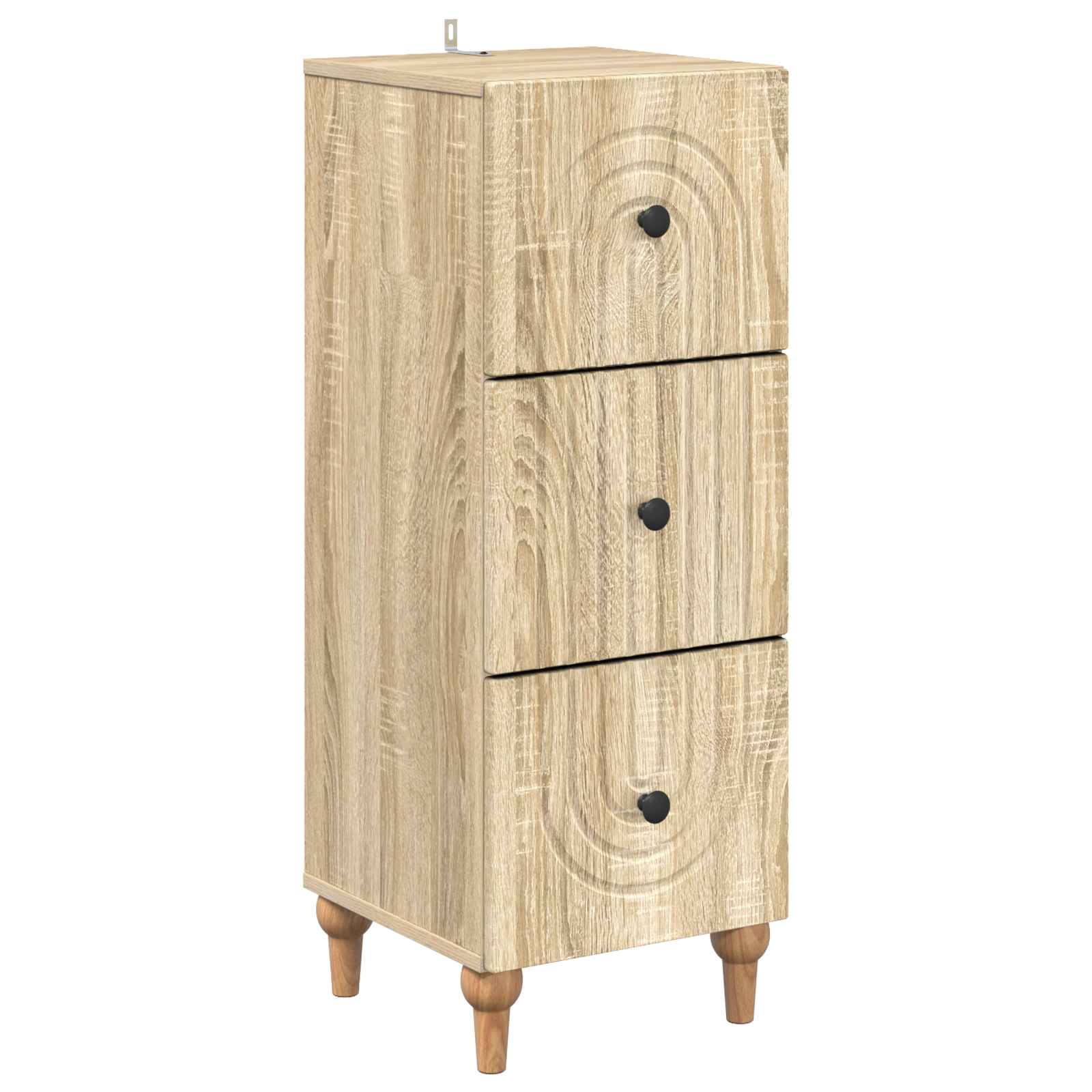 Skuffeskab Sonoma-eg 33 x 34,5 x 90 cm Konstrueret træ