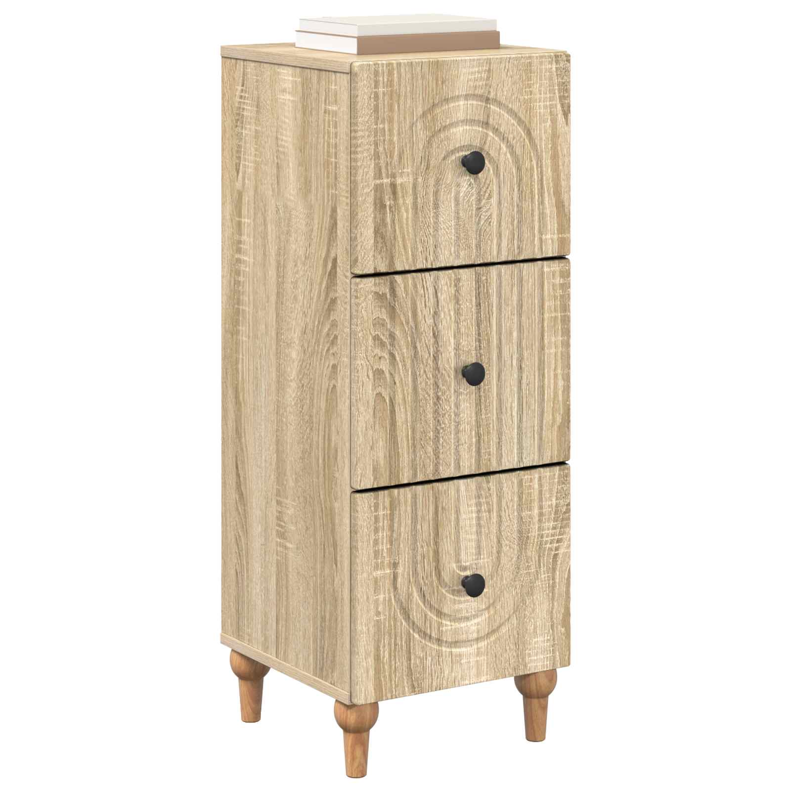 Skuffeskab Sonoma-eg 33 x 34,5 x 90 cm Konstrueret træ