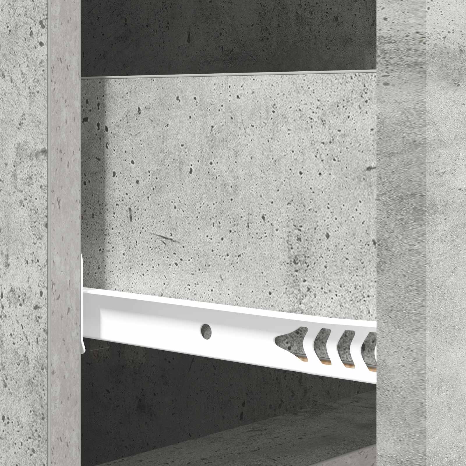 Skuffeskab Betongrå 33 x 34,5 x 90 cm Konstrueret træ