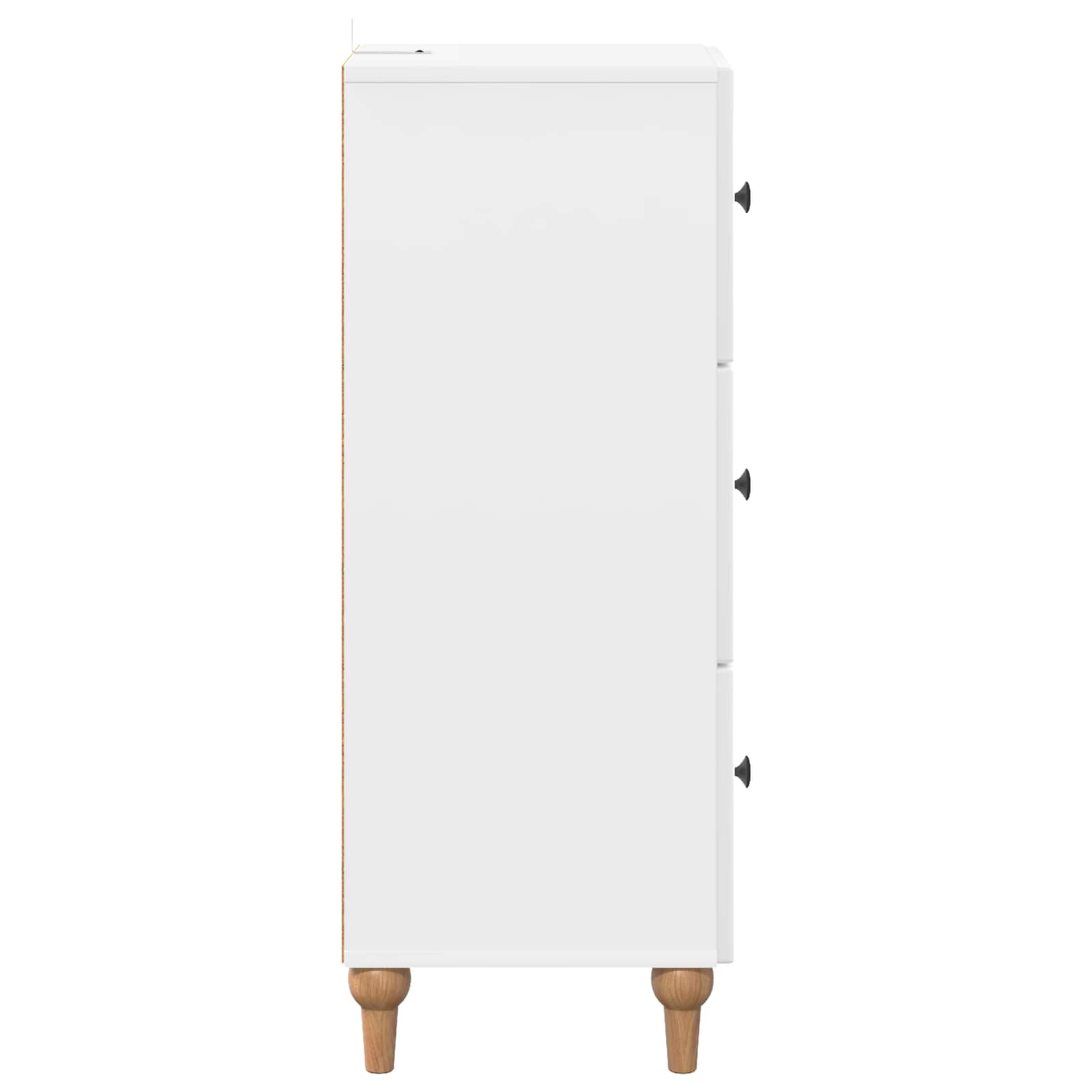 Skuffeskab Hvid højglans 33 x 34,5 x 90 cm Konstrueret træ
