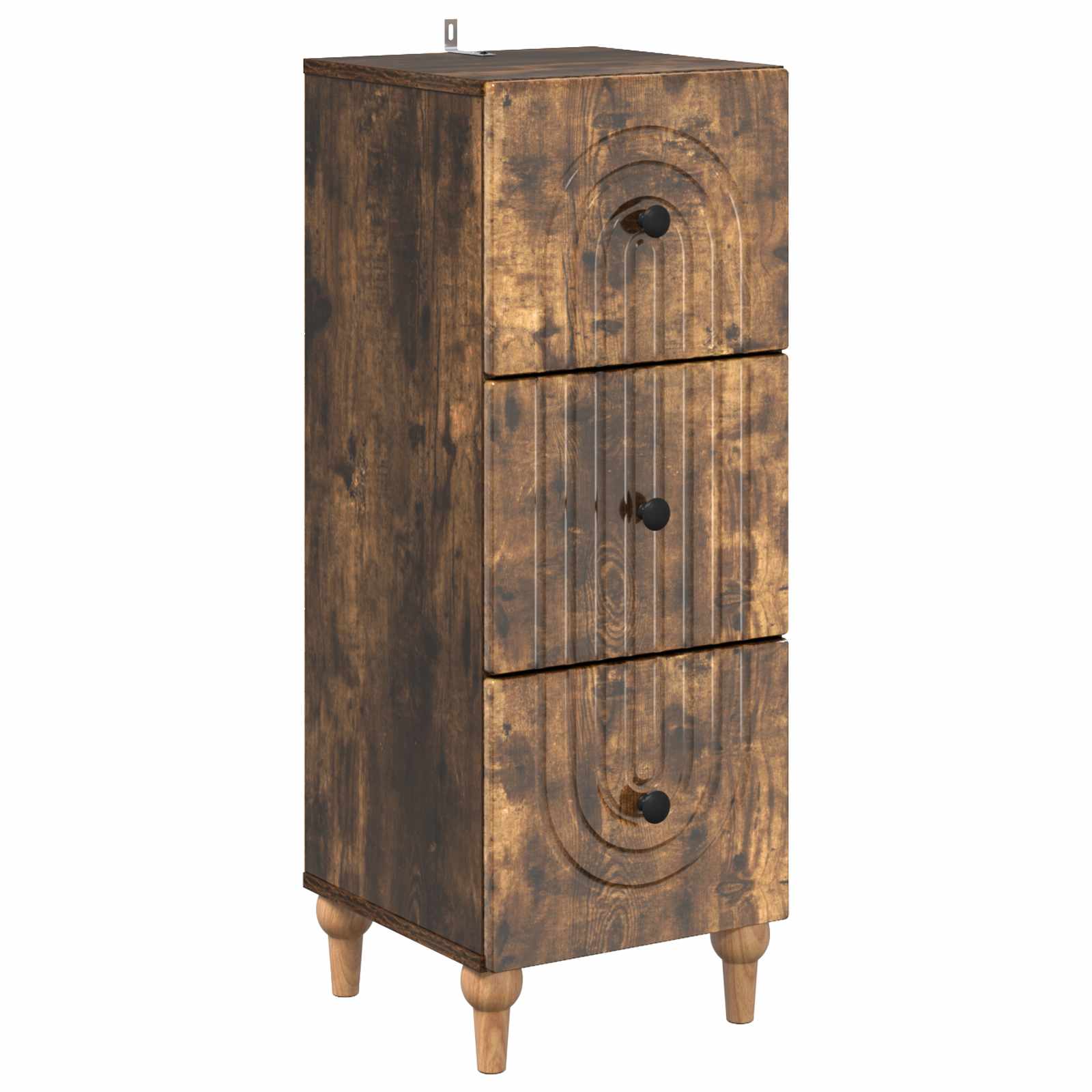 Skuffeskab Røget eg 33 x 34,5 x 90 cm Konstrueret træ