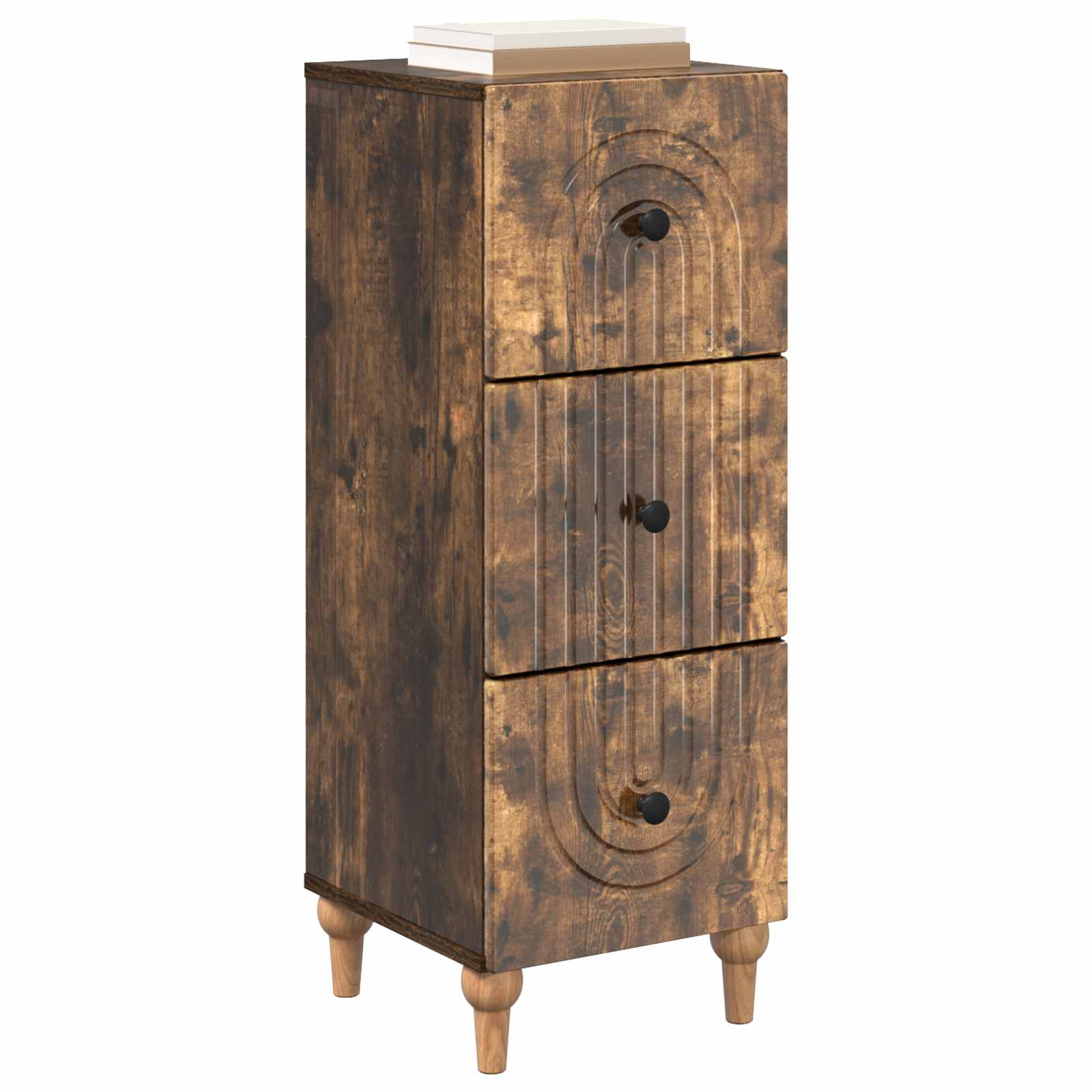 Skuffeskab Røget eg 33 x 34,5 x 90 cm Konstrueret træ