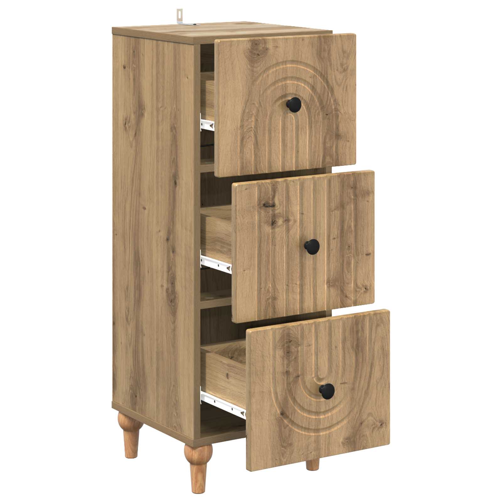 Skuffeskab Artisan-eg 33 x 34,5 x 90 cm Konstrueret træ