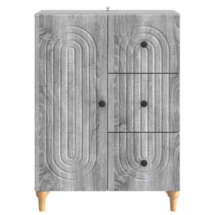 Sideboard Grå sonoma-eg 66 x 34,5 x 90 cm Konstrueret træ