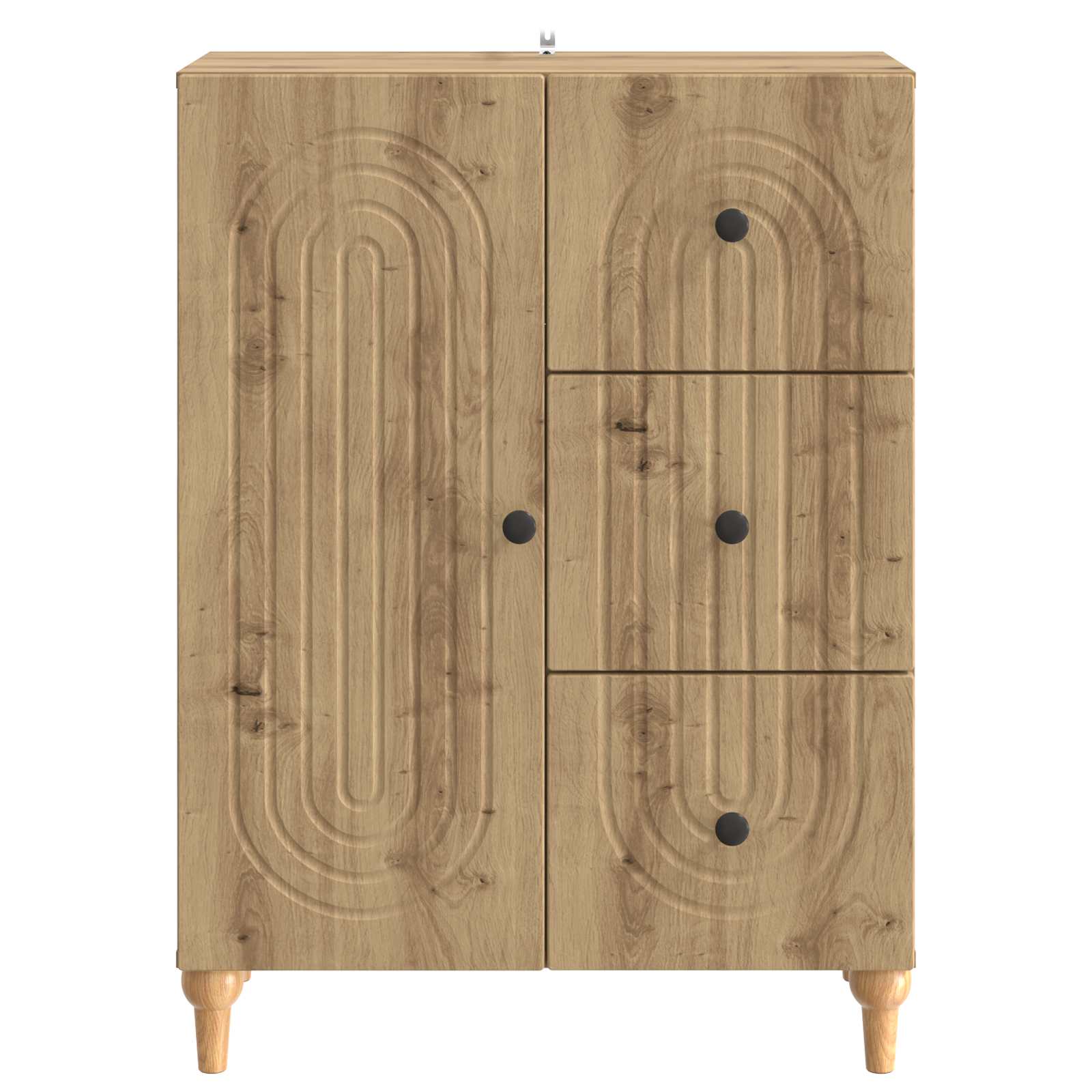 Sideboard Artisan-eg 66 x 34,5 x 90 cm Konstrueret træ