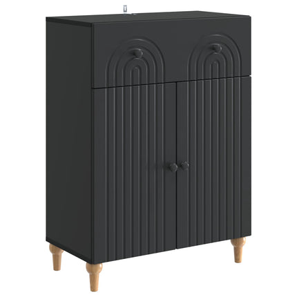 Sideboard Sort 66 x 34,5 x 90 cm Konstrueret træ