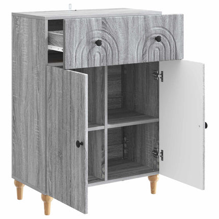 Sideboard Grå sonoma-eg 66 x 34,5 x 90 cm Konstrueret træ