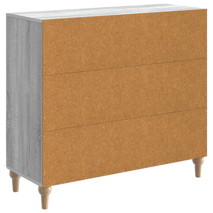 Sideboard Grå sonoma-eg 89 x 34,5 x 80 cm Konstrueret træ
