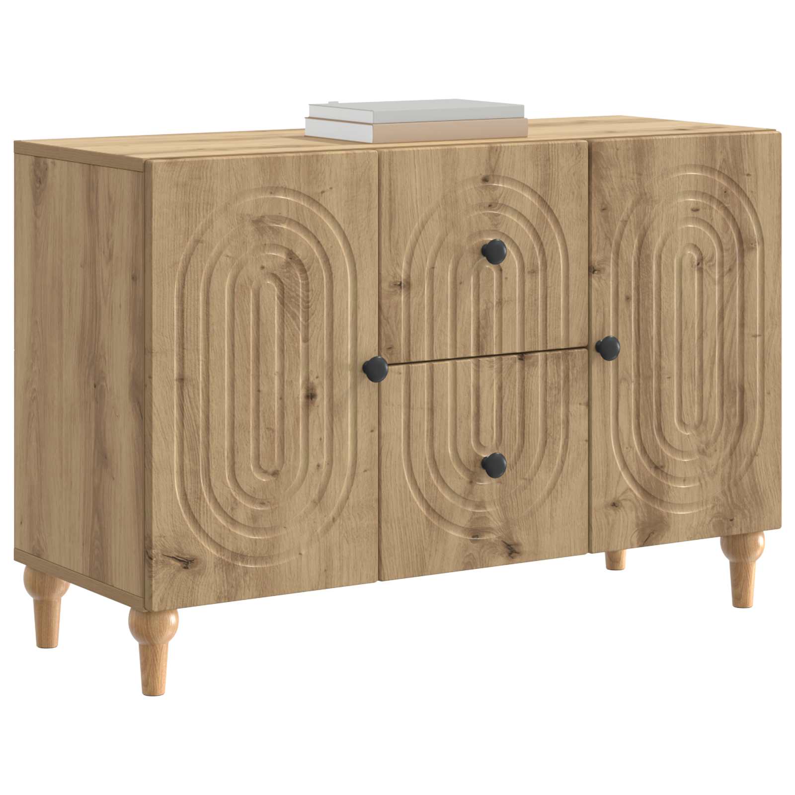 TV-skab med skuffe Artisan-eg 89 x 34,5 x 60 cm Konstrueret træ