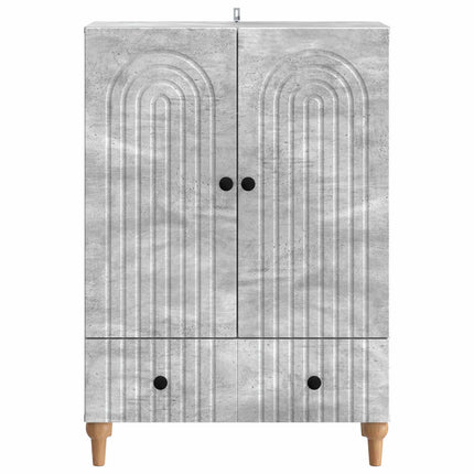 Sideboard Betongrå 66 x 34,5 x 95 cm Konstrueret træ