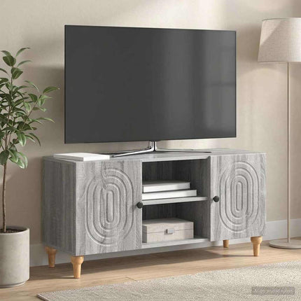 TV-skab 102 x 34,5 x 50 cm Grå sonoma-eg Konstrueret træ
