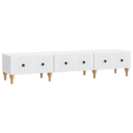 TV-skab med skuffe Hvid 147 x 34,5 x 30 cm Konstrueret træ