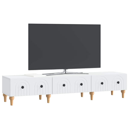 TV-skab med skuffe Hvid 147 x 34,5 x 30 cm Konstrueret træ