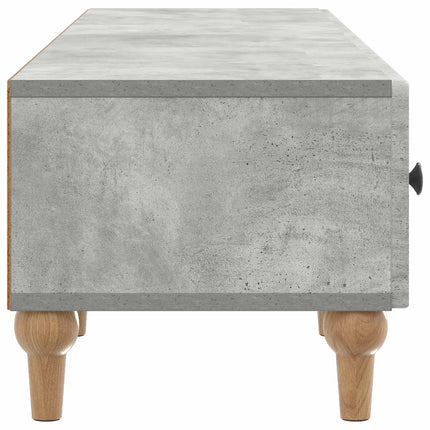 TV-skab med skuffe Betongrå 147 x 34,5 x 30 cm Konstrueret træ
