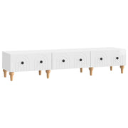 TV-skab Hvid højglans 147 x 34,5 x 30 cm Konstrueret træ