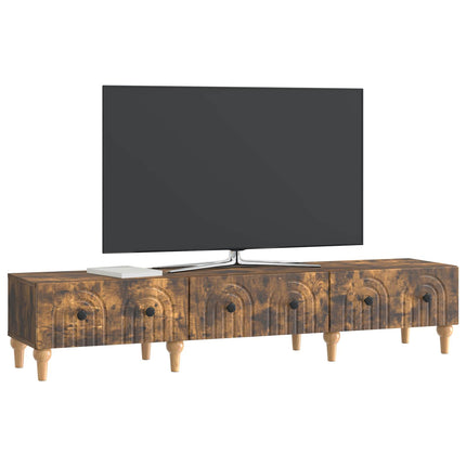 TV-skab med skuffe Røget eg 147 x 34,5 x 30 cm Konstrueret træ