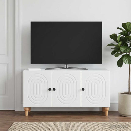 TV-skab Hvid 99 x 34,5 x 50 cm Konstrueret træ