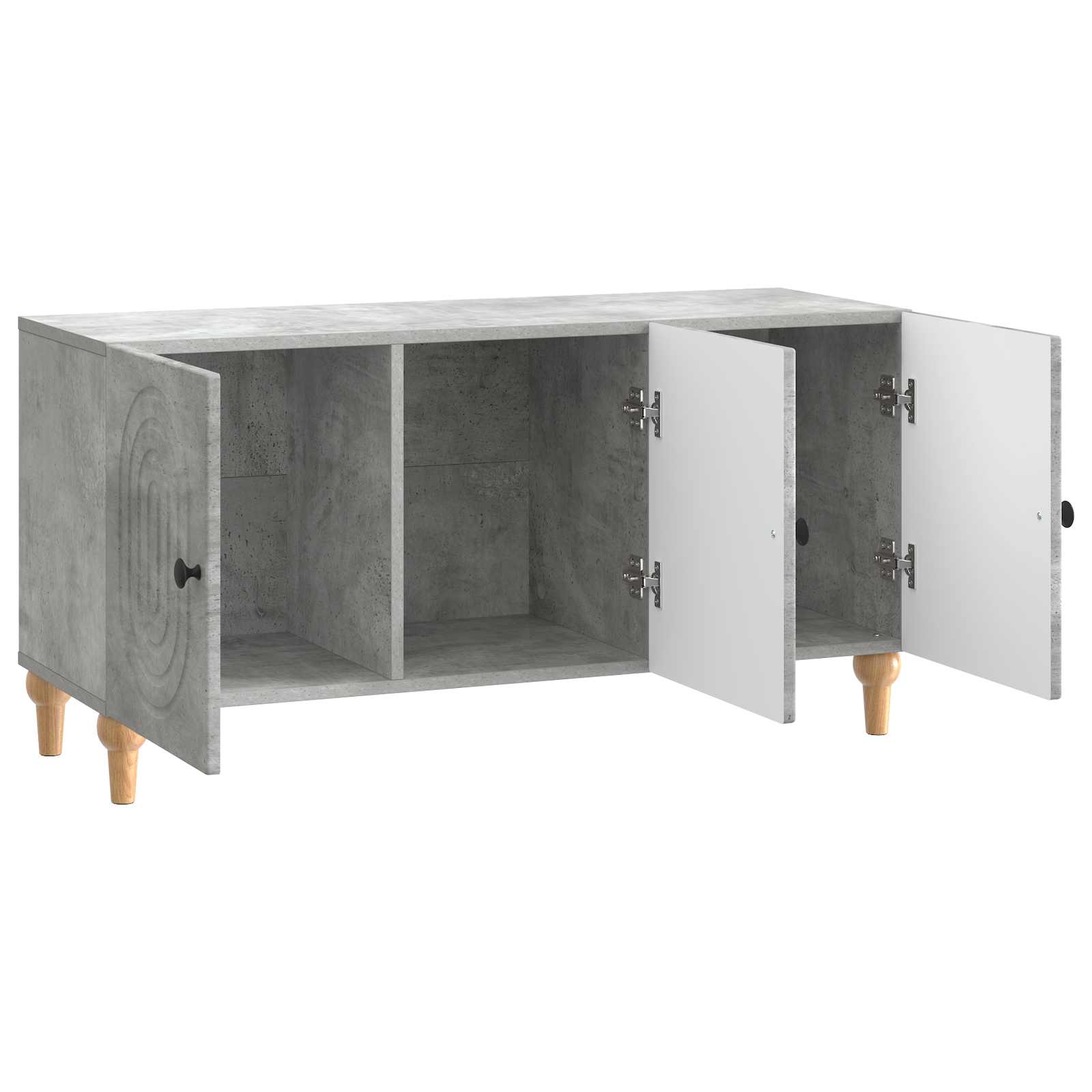 TV-skab Betongrå 99 x 34,5 x 50 cm Konstrueret træ