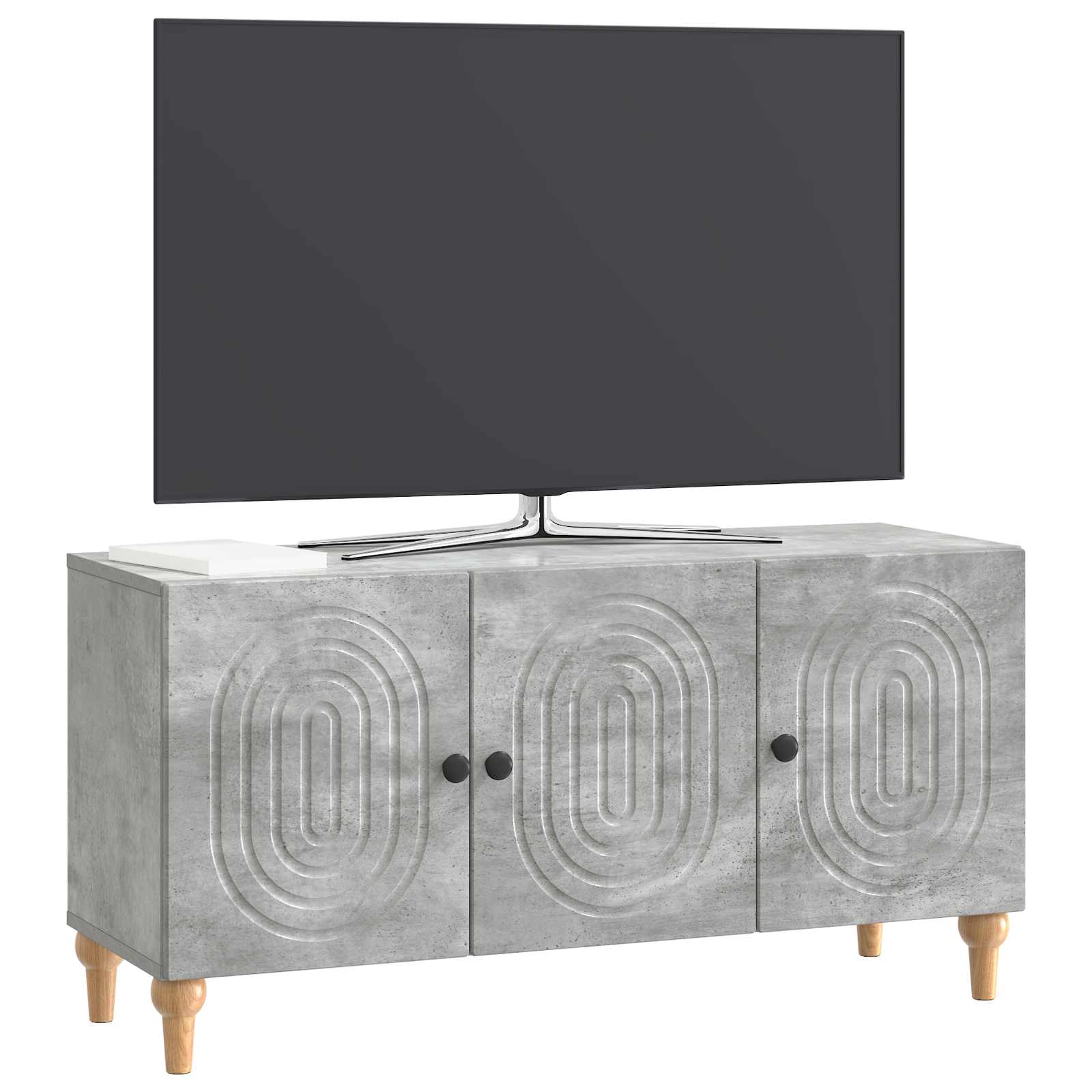 TV-skab Betongrå 99 x 34,5 x 50 cm Konstrueret træ