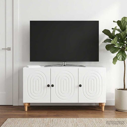TV-skab Hvid højglans 99 x 34,5 x 50 cm Konstrueret træ