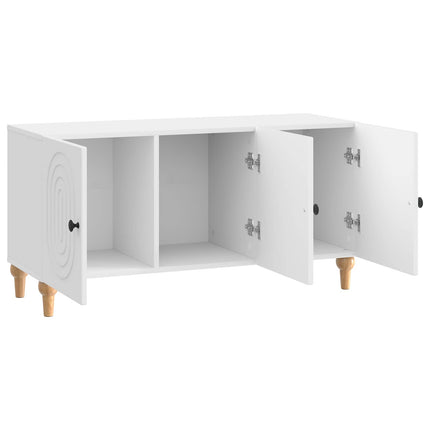 TV-skab Hvid højglans 99 x 34,5 x 50 cm Konstrueret træ