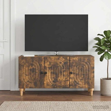 TV-skab 99 x 34,5 x 50 cm Røget eg Konstrueret træ
