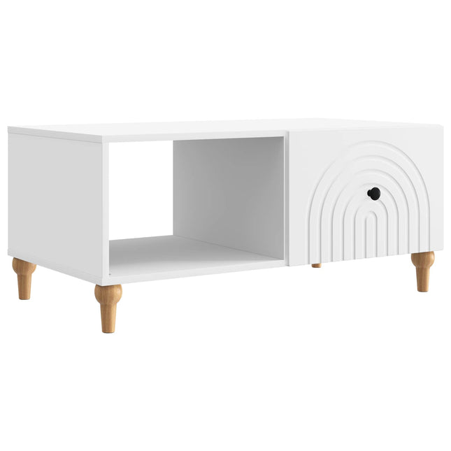 Sofabord Hvid 90 x 50 x 40 cm Konstrueret træ
