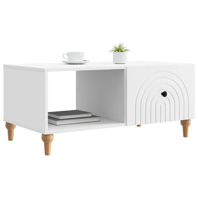 Sofabord Hvid 90 x 50 x 40 cm Konstrueret træ