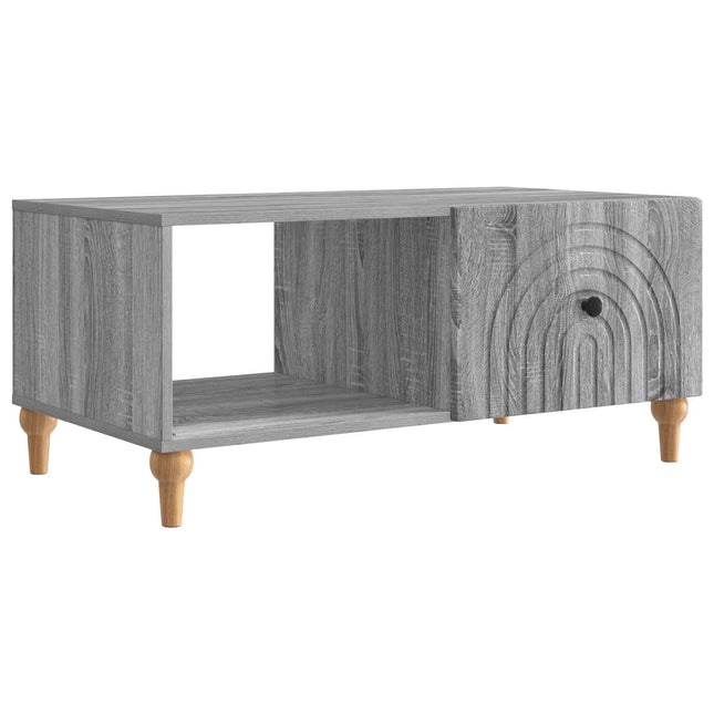 Sofabord Grå sonoma-eg 90 x 50 x 40 cm Konstrueret træ