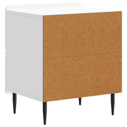 Natskab med skuffe Hvid 43 x 34,5 x 49,5 cm Konstrueret træ