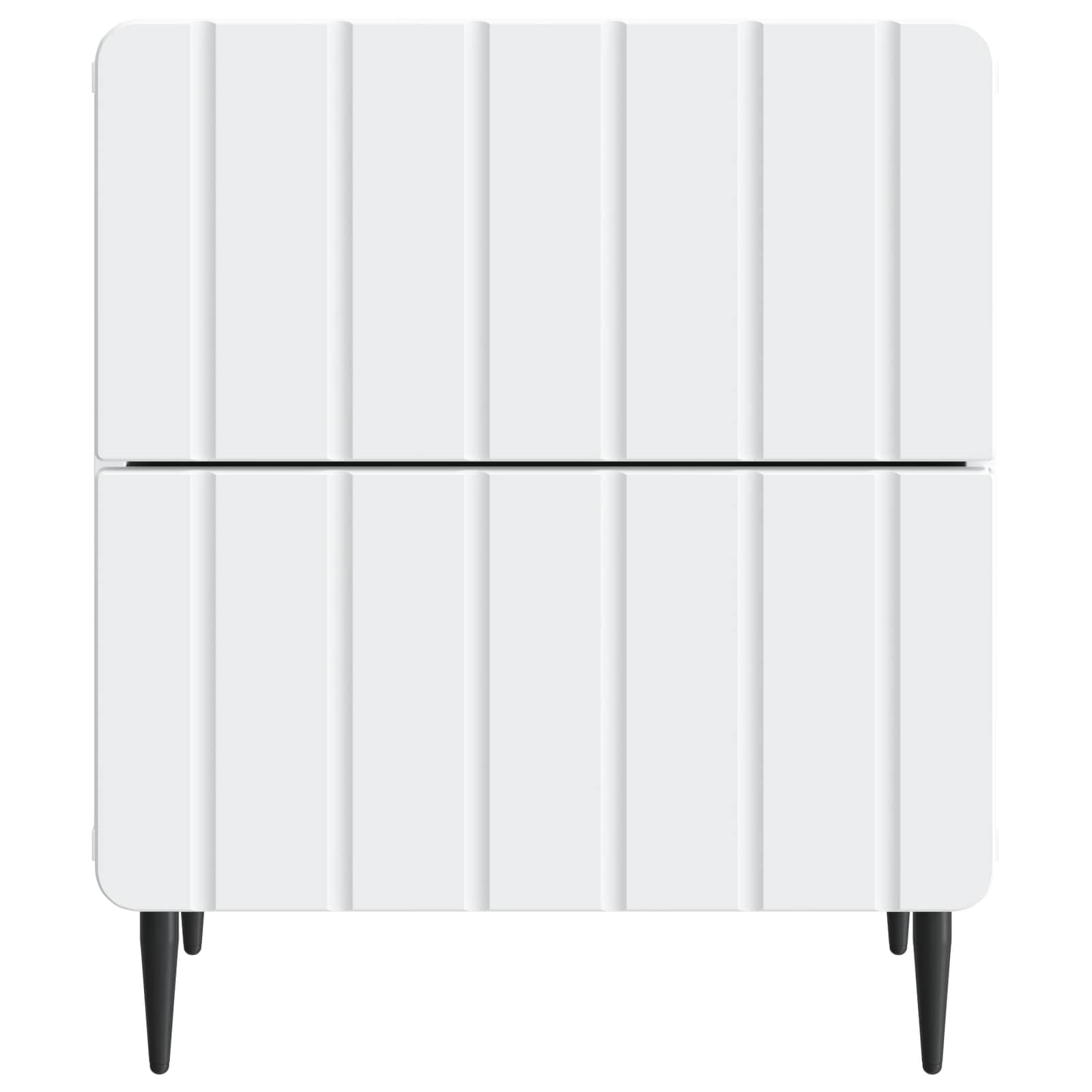 Natskab 2 pcs Hvid 43 x 34,5 x 49,5 cm Konstrueret træ