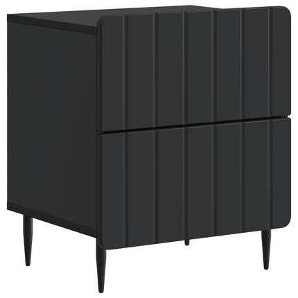 Natskab 2 pcs Sort 43 x 34,5 x 49,5 cm Konstrueret træ
