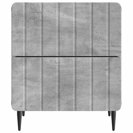 Natskab 2 stk. Betongrå 43 x 34,5 x 49,5 cm Konstrueret træ