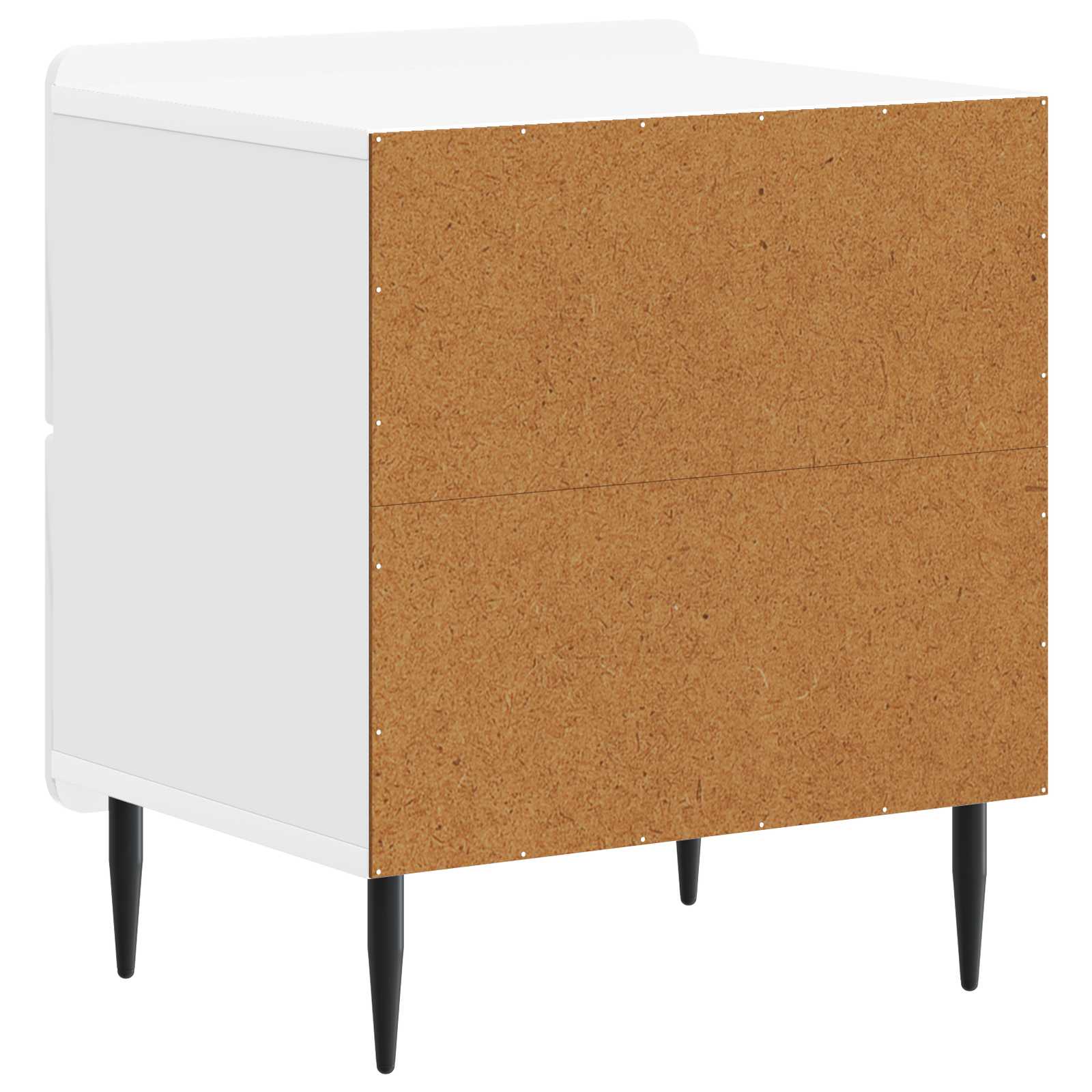 Natskab 2 pcs Hvid højglans 43 x 34,5 x 49,5 cm Konstrueret træ