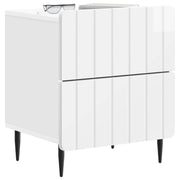 Natskab 2 pcs Hvid højglans 43 x 34,5 x 49,5 cm Konstrueret træ