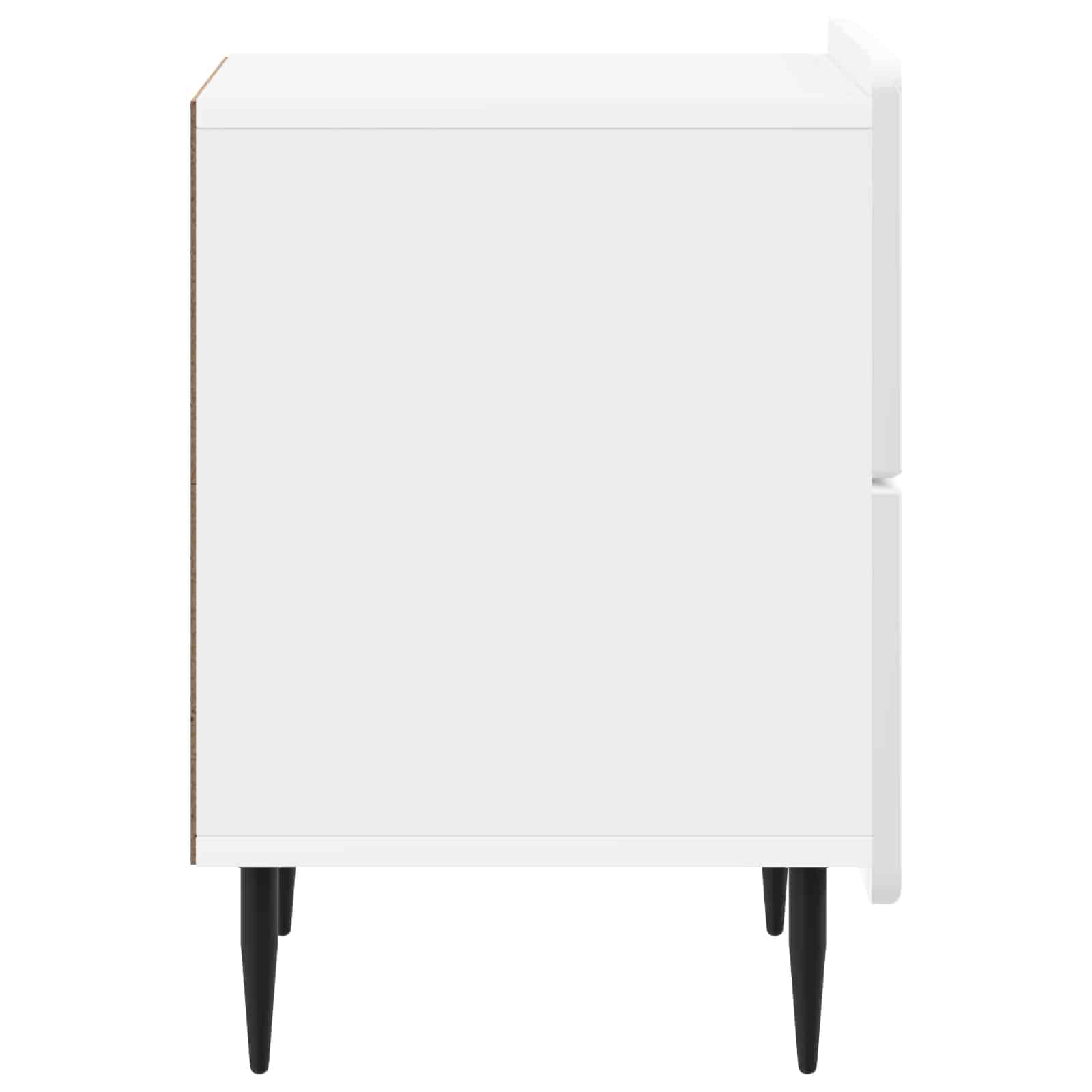 Natskab 2 pcs Hvid højglans 43 x 34,5 x 49,5 cm Konstrueret træ