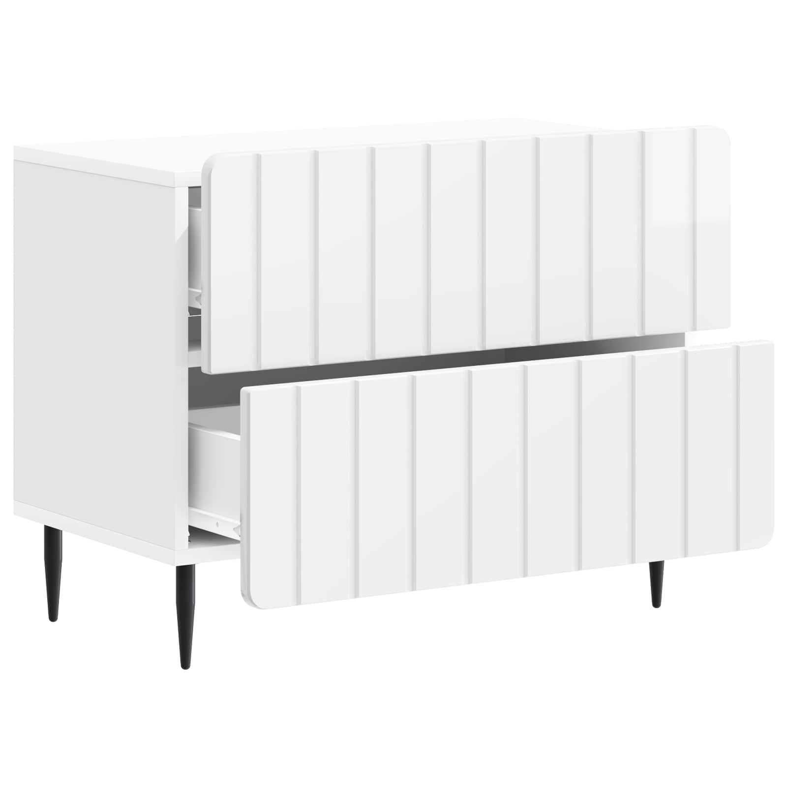 Natskab Hvid højglans 62 x 34,5 x 49,5 cm Konstrueret træ