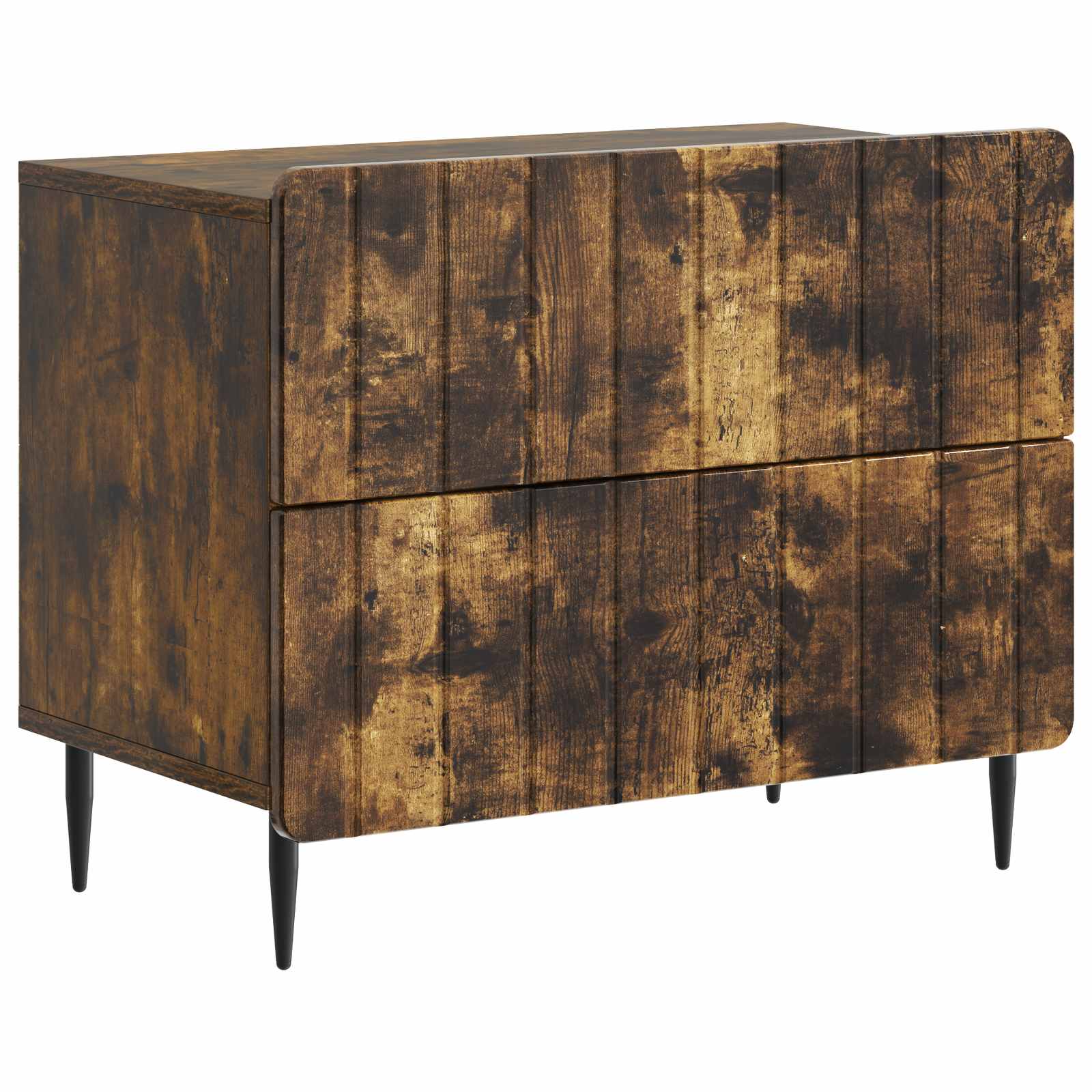 Natskab med skuffe Røget eg 62 x 34,5 x 49,5 cm Konstrueret træ