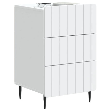 Natskab med skuffe Hvid 43x 41 x 68 cm Konstrueret træ