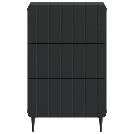 Natskab med skuffe Sort 43x 41 x 68 cm Konstrueret træ