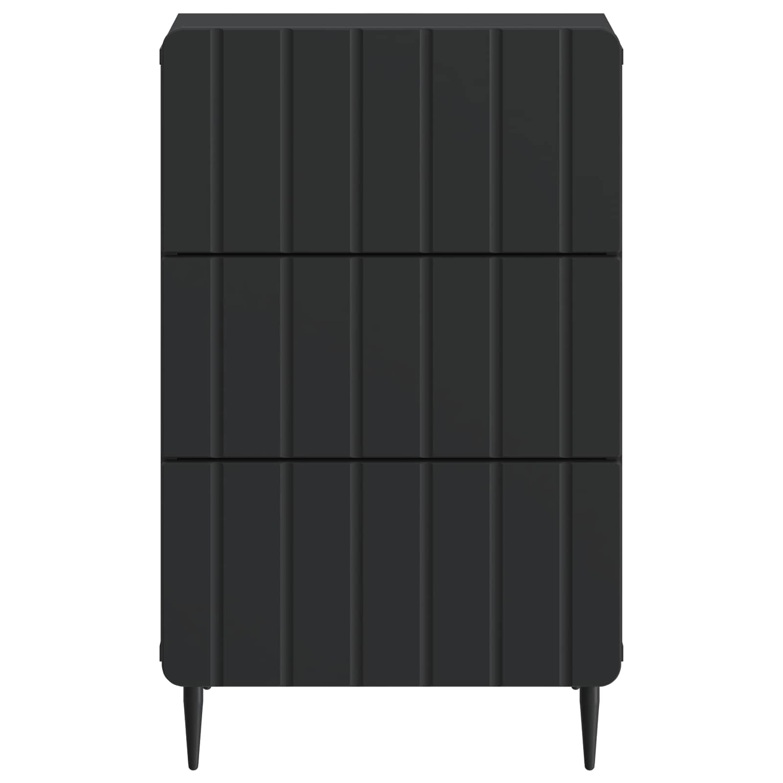 Natskab med skuffe Sort 43x 41 x 68 cm Konstrueret træ
